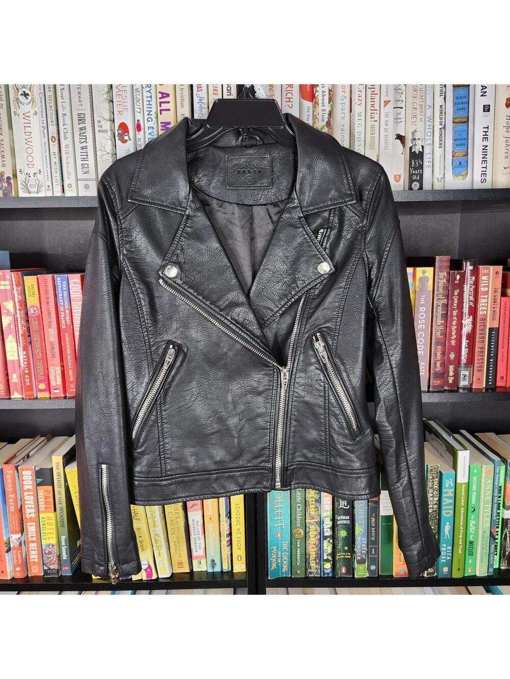 Blank NYC Black Faux Leather Biker Jacket